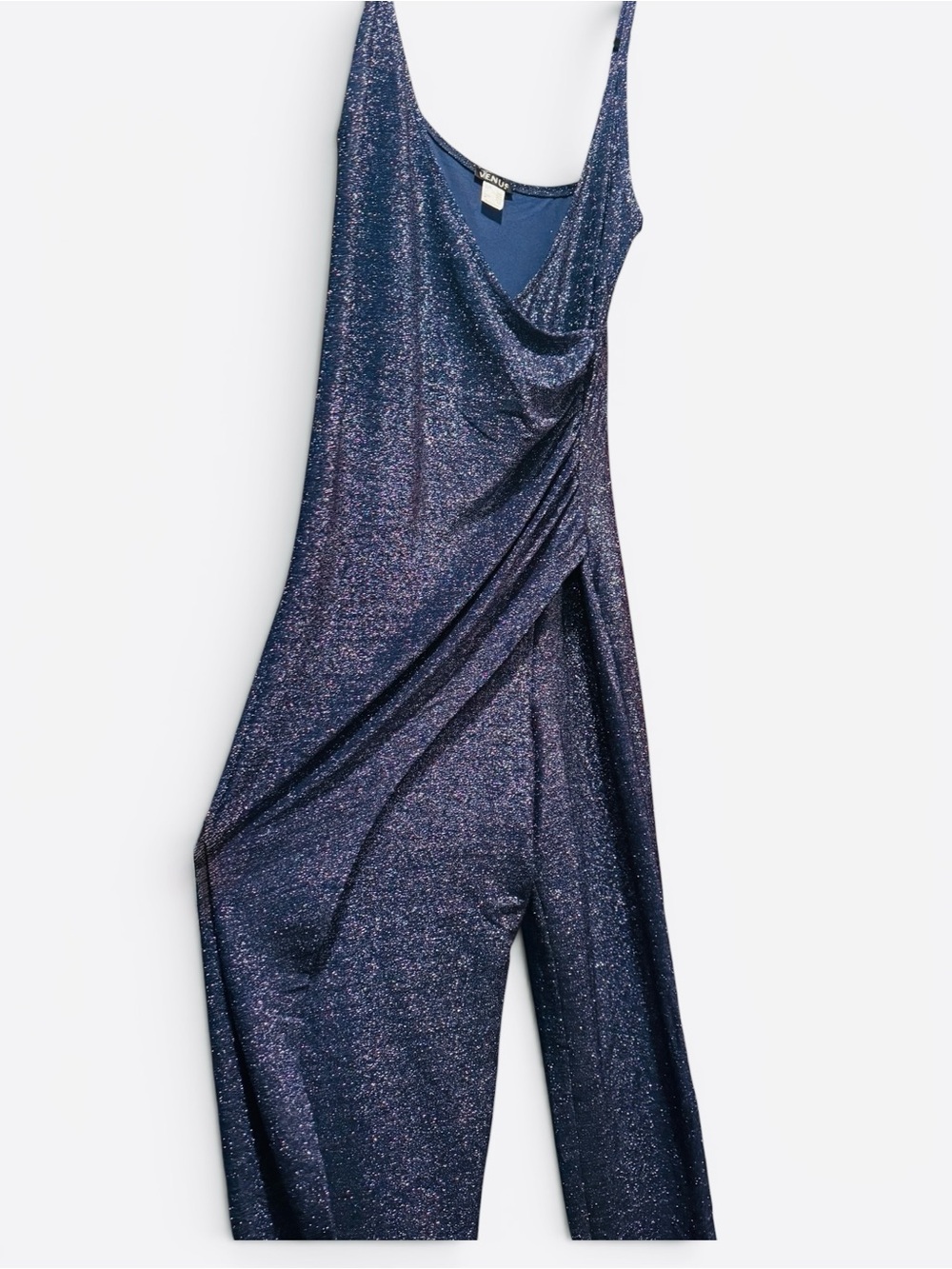 VENUS Blue Sparkle Wrap Jumpsuit - Picture 5 of 10